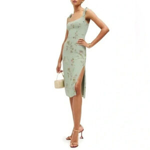 Reformation Besse Tie Midi Dress Size 10 B1089